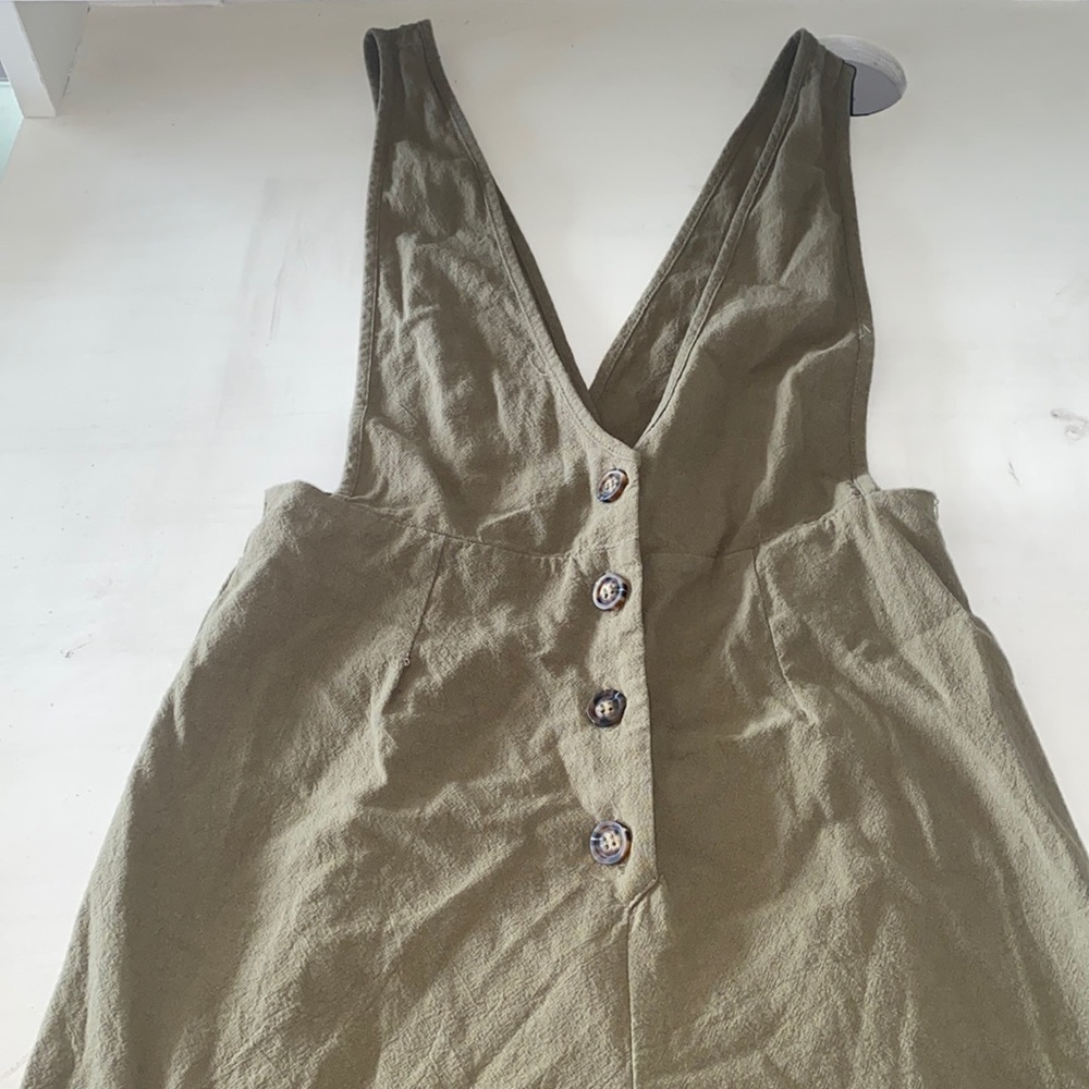 Olive romper/ jumpsuit